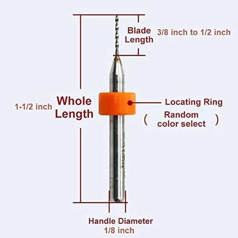 Micro Mini Drill Bit Set 10 pcs 0.6mm 0.7mm 0.8mm 0.9mm 1.0mm 1.1mm 1.2mm 1.3mm 1.4mm 1.5mm Tungsten Carbide Bits 1/8 inch Shank Compatible with Dremel Precision Drill Bit Set in Saudi Arabia
