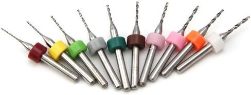 Micro Mini Drill Bit Set 10 pcs 0.6mm 0.7mm 0.8mm 0.9mm 1.0mm 1.1mm 1.2mm 1.3mm 1.4mm 1.5mm Tungsten Carbide Bits 1/8 inch Shank Compatible with Dremel Precision Drill Bit Set in Saudi Arabia