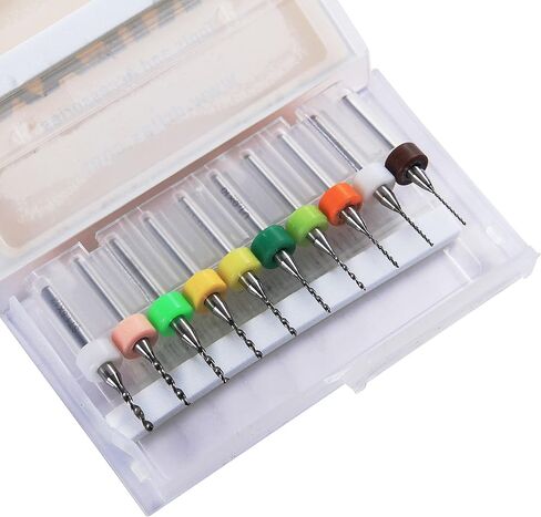 Micro Mini Drill Bit Set 10 pcs 0.6mm 0.7mm 0.8mm 0.9mm 1.0mm 1.1mm 1.2mm 1.3mm 1.4mm 1.5mm Tungsten Carbide Bits 1/8 inch Shank Compatible with Dremel Precision Drill Bit Set in Saudi Arabia