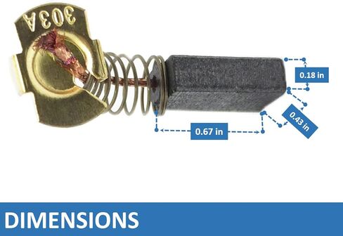 6 قطع من فرش الكربون المتينة CB303، CB-303 المتوافقة مع جهاز إرسال ماكيتا وجهاز التوجيه والمنشار الدائري والمزيد، تحل محل CB303,194996-6 و191963-2 in Kuwait