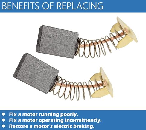 6 قطع من فرش الكربون المتينة CB303، CB-303 المتوافقة مع جهاز إرسال ماكيتا وجهاز التوجيه والمنشار الدائري والمزيد، تحل محل CB303,194996-6 و191963-2 in Kuwait