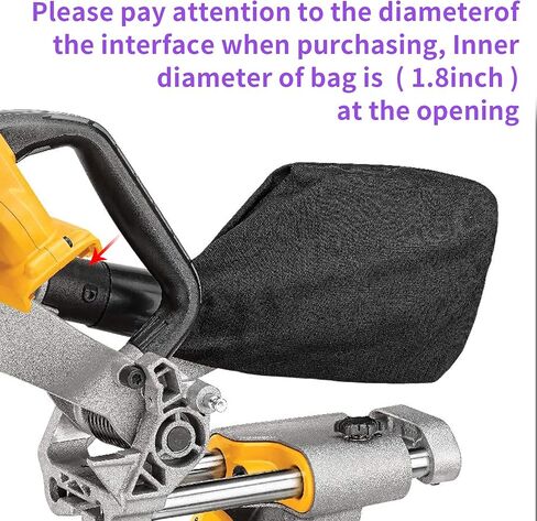 N126162 Miter Saw Dust Bag - استبدال Dewalt DW715 DW713 DW716 DHS716T2 DWS782 DWS780 DWS779 DHS790 DHS790T2 DWS709 Slide Miter Saw (فقط للموديلات المحددة) in Kuwait