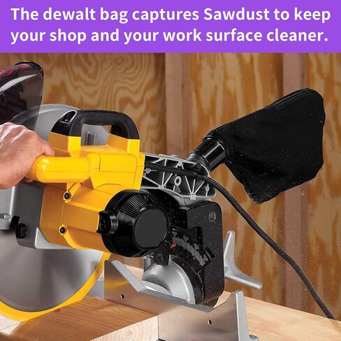 N126162 Miter Saw Dust Bag - استبدال Dewalt DW715 DW713 DW716 DHS716T2 DWS782 DWS780 DWS779 DHS790 DHS790T2 DWS709 Slide Miter Saw (فقط للموديلات المحددة) in Kuwait