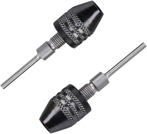 2pc 2.35 mm Shank Three jaw Keyless Drill Chuck Collet Conversion Adapter Clamping range 0.3-3.4MM-Round Shank in Saudi Arabia