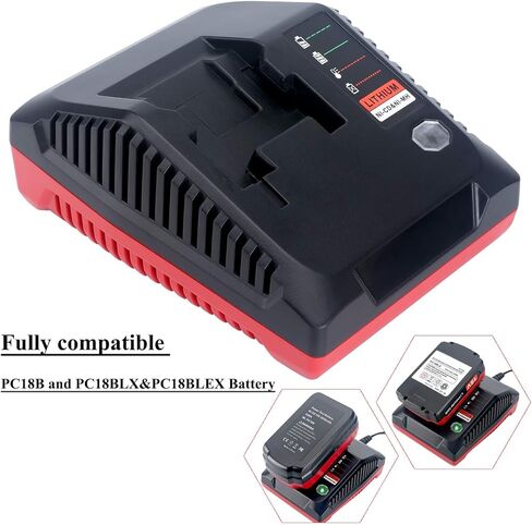شاحن بطارية Epowon 18 فولت متعدد الكيمياء متوافق مع كابل Porter PCXMVC Lithium Ion & NiCad NiMh Slide PC18B PC18B-2 PC18BL PC18BLX PCC489N بطارية أداة الطاقة اللاسلكية in Kuwait