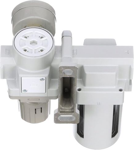 مجموعة منظم فلتر الهواء المضغوط PneumaticPlus SAU420-N06G-MEP 3/4 بوصة NPT - وعاء معدني، تصريف يدوي، دعامة، مقياس in Kuwait