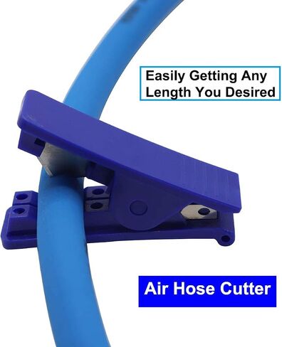 YOTOO 6pcs Reusable Replacement Solid Brass Air Fittings and Air Hose Cutter Kit for 3/8" I.D Hose, 1/4" MNPT… in Saudi Arabia