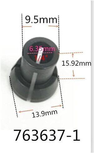 KIMGU Collet - 1/​4" 763637-1 Cone for MAKITA 3621 3621A 3620 RP0900K 1-1/4 RT0700CX3 1-1/4 HP RT0700C 1-1/4 RT0701C 1-1/4 RT0701CX3 RT0701CX7 XTR01T7 XTR01T8J XTR01Z 2 pcs in Saudi Arabia