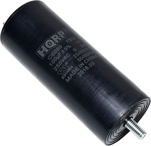 HQRP 100uf 250VAC CBB60 Run Capacitor Compatible with Campbell Hausfeld HU000800AV Air Compressor UL Listed in Saudi Arabia