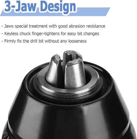 Mesee 2-13MM Keyless Drill Chuck with SDS Plus Adaptor, Professional Heavy Duty 1/2-20UNF Mount Quick Change Self-tighten Drill Chuck Adapter Converter Rotary Hammer Conversion Tool in Saudi Arabia
