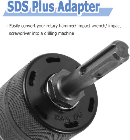 Mesee 2-13MM Keyless Drill Chuck with SDS Plus Adaptor, Professional Heavy Duty 1/2-20UNF Mount Quick Change Self-tighten Drill Chuck Adapter Converter Rotary Hammer Conversion Tool in Saudi Arabia