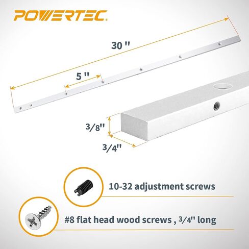 POWERTEC 71144 30-Inch Miter Bar for any Standard 3/4" x 3/8" Miter Slot, Crosscut Sled for Table Saw, Router Table, Band Saw in Saudi Arabia