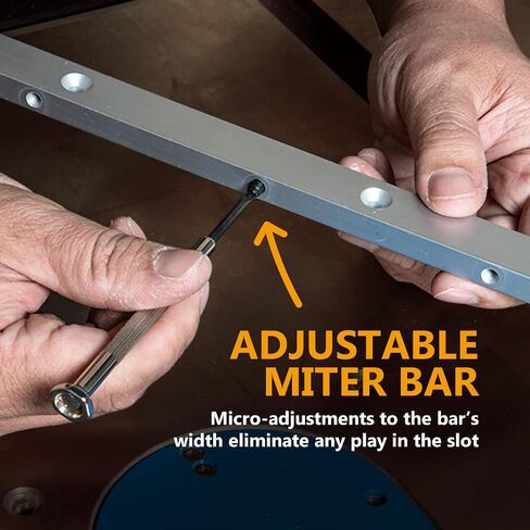 POWERTEC 71144 30-Inch Miter Bar for any Standard 3/4" x 3/8" Miter Slot, Crosscut Sled for Table Saw, Router Table, Band Saw in Saudi Arabia