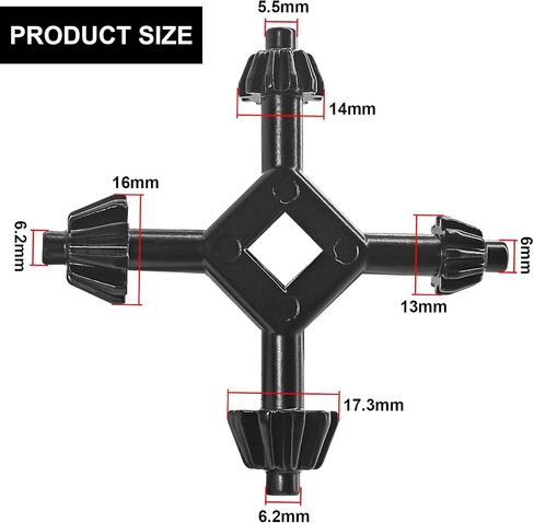 BokWin 4 in 1 Drills Chuck Key 4 Way Multifunctional Steel Fit Handheld， Power Drill Chuck Key 4 in 1 Drilling Tool Suitable for Most Drills and Power Tools in Saudi Arabia