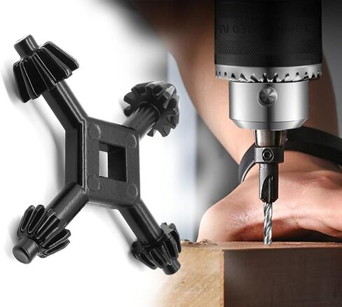 BokWin 4 in 1 Drills Chuck Key 4 Way Multifunctional Steel Fit Handheld， Power Drill Chuck Key 4 in 1 Drilling Tool Suitable for Most Drills and Power Tools in Saudi Arabia