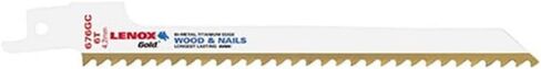 LENOX Gold 676GRC Wood Reciprocating Saw Blades, Titanium Nitride Coated, 6-inch, 6 TPI, 5-Pack (21063676GRC) in Saudi Arabia