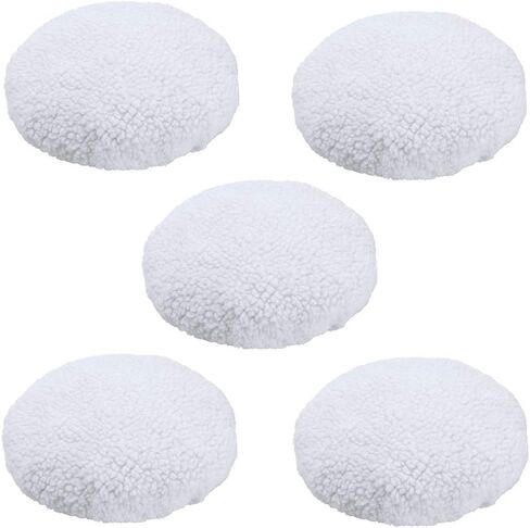 KingBra Car Polisher Pad Bonnet (5 to 6 Inch), 5Pcs Wool Polishing Bonnet Orbital Buffing Pad Cover Waxer Bonnet for Car Polisher in Kuwait