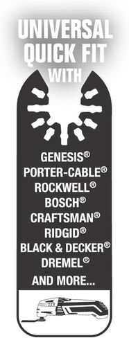 Genesis GAMT515 Universal Quick-Fit 2 5/8 "تتأرجح أداة متعددة سريعة التحرير شفرة واسعة القطع in Saudi Arabia