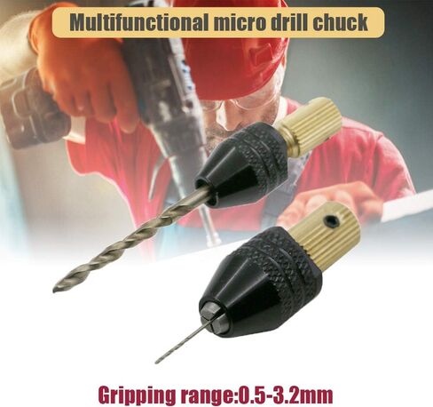 Ximimark 2Pcs 3.17mm Electric Motor Shaft Mini Chuck Fixture Clamp Drill Chuck Adapter 0.5mm-3.2mm Drill Bit Micro Chuck Fixing Device in Saudi Arabia