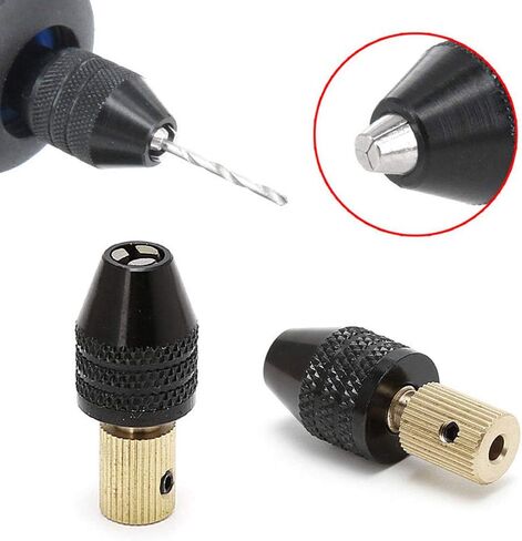 Ximimark 2Pcs 3.17mm Electric Motor Shaft Mini Chuck Fixture Clamp Drill Chuck Adapter 0.5mm-3.2mm Drill Bit Micro Chuck Fixing Device in Saudi Arabia