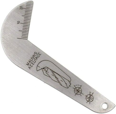 118 Degree Drill Bit Angle Gauge Drill Bit Sharpening Gauge Drill Sharpening Gauge Grinding Angle Drill Protractor Stainless Steel Angle Drill Sharpening Tool in Saudi Arabia