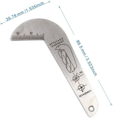 118 Degree Drill Bit Angle Gauge Drill Bit Sharpening Gauge Drill Sharpening Gauge Grinding Angle Drill Protractor Stainless Steel Angle Drill Sharpening Tool in Saudi Arabia