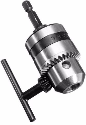 Yakamoz 1.5-10mm 3/8-24UNF Quick Connect Impact Driver Conversion Drill Chuck I 1/4-Inch Quick Change Hex Shank with Key in Saudi Arabia