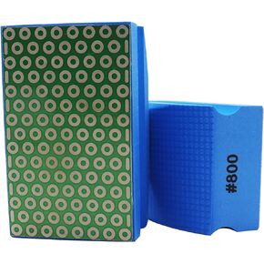 SHDIATOOL 2PCS Diamond Hand Polishing Pads 50 Grit for Glass & Tile | Ideal for Edge Shaping & Scratch Removal | Comfortable Foam Grip | For Ceramic, Marble & Granite| Smooth Hand Finishing in Saudi Arabia