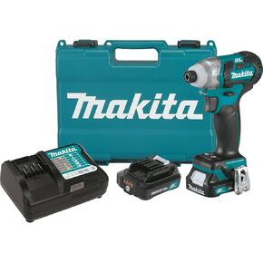 Makita DT04R1 12V max CXT Lithium-Ion Brushless Cordless Impact Driver Kit (2.0Ah) with ML103 12V max CXT Lithium-Ion Cordless L.E.D. Flashlight