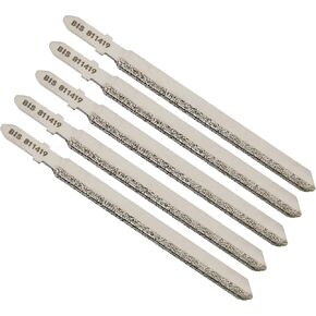BISupply Universal Jig Saw Blades Set of 5-46 Grit 4in Diamond Edge Jigsaw Blade Use as Tile, Granite, Ceramic Cutter in Saudi Arabia