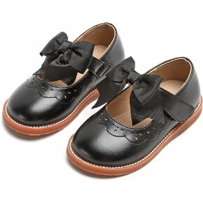 Kolan Todder Little Girls Oxford Shoes Mary Jane T-Strap School Uniform Party Dress Flat Shoes