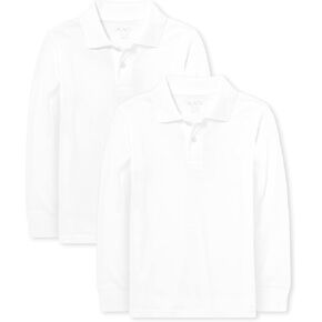 The Children's Place Boys' Multipack Long Sleeve Soft Jersey Knit Polos