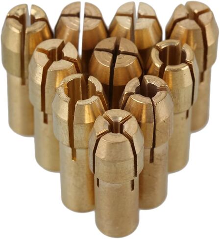 CNBTR 0.5-3.2mm Brass Collet Drill Chuck Fits Rotary Tools Electric Grinding Drill Collect Chuck Holder Pack of 10 (4.8mm Shank Dia.) in Saudi Arabia