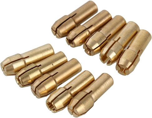 CNBTR 0.5-3.2mm Brass Collet Drill Chuck Fits Rotary Tools Electric Grinding Drill Collect Chuck Holder Pack of 10 (4.8mm Shank Dia.) in Saudi Arabia
