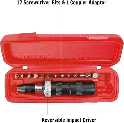 Teng Tools 15 Piece 1/2 Inch Drive Reversible Impact Driver Set - ID515, Silver in Saudi Arabia