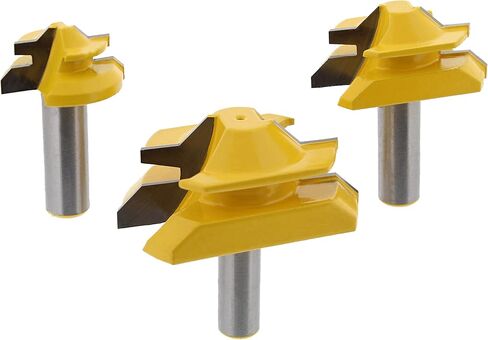 طقم لقم عجلة قفل 45 درجة - 3 قطع 1/2 بوصة من الخشب لألواح خشبية مقاس 3/8 إلى 1-1/4 بوصة in Kuwait