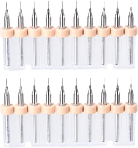 uxcell PCB Drill Bits 0.5mm Tungsten Carbide Rotary Tool Jewelry CNC Engraving Print Circuit Board Micro Drill Bits 1/8 Inch Shank 2 Set (20 Pcs) in Kuwait