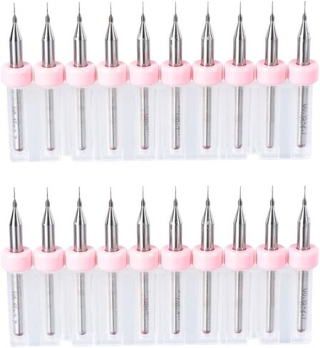 uxcell PCB Drill Bits 0.5mm Tungsten Carbide Rotary Tool Jewelry CNC Engraving Print Circuit Board Micro Drill Bits 1/8 Inch Shank 2 Set (20 Pcs) in Kuwait