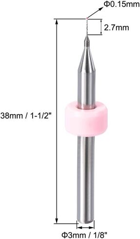 uxcell PCB Drill Bits 0.5mm Tungsten Carbide Rotary Tool Jewelry CNC Engraving Print Circuit Board Micro Drill Bits 1/8 Inch Shank 2 Set (20 Pcs) in Kuwait