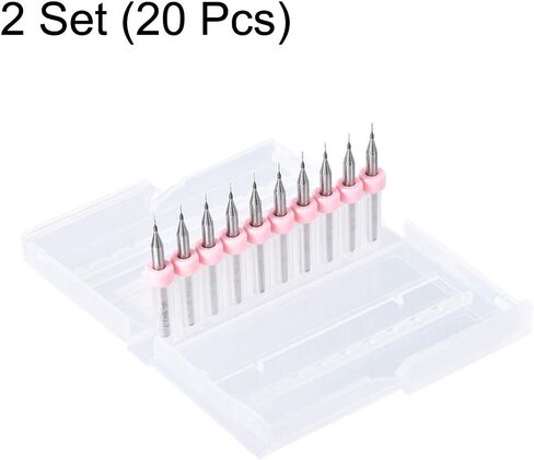 uxcell PCB Drill Bits 0.5mm Tungsten Carbide Rotary Tool Jewelry CNC Engraving Print Circuit Board Micro Drill Bits 1/8 Inch Shank 2 Set (20 Pcs) in Kuwait