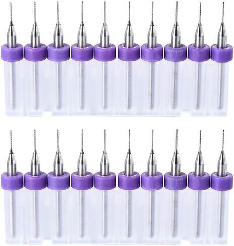uxcell PCB Drill Bits 0.5mm Tungsten Carbide Rotary Tool Jewelry CNC Engraving Print Circuit Board Micro Drill Bits 1/8 Inch Shank 2 Set (20 Pcs) in Kuwait