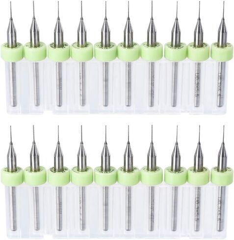 uxcell PCB Drill Bits 0.5mm Tungsten Carbide Rotary Tool Jewelry CNC Engraving Print Circuit Board Micro Drill Bits 1/8 Inch Shank 2 Set (20 Pcs) in Kuwait