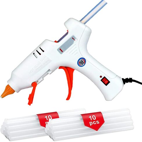 Tooniu Glue Gun, 100W Hot Glue Gun Kit With 20 Premium Transparent Hot Glue Sticks, Fast Heating Full Size Glue Gun, Anti-Drip Glue Gun for Kids DIY School Craft Projects and Quick Home Repairs in Saudi Arabia