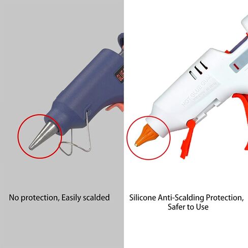 Tooniu Glue Gun, 100W Hot Glue Gun Kit With 20 Premium Transparent Hot Glue Sticks, Fast Heating Full Size Glue Gun, Anti-Drip Glue Gun for Kids DIY School Craft Projects and Quick Home Repairs in Saudi Arabia