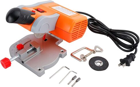 YaeKoo 110V Mini Bench Top Cut-off Miter Saw with Miter Gauge 2 Blade for Metal Wood Plastic Arts & Crafts Cutting in Saudi Arabia