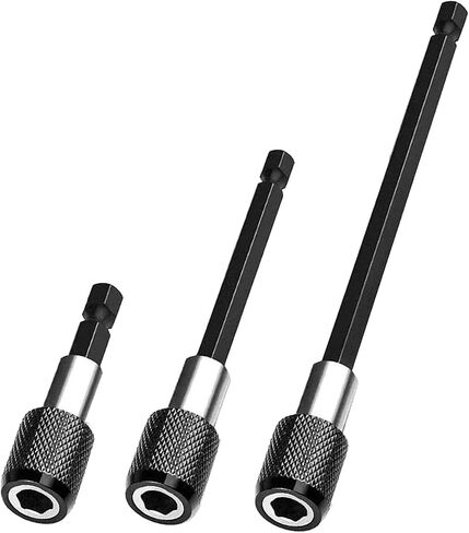Drill Bit Extensions - 3Pcs 1/4 Inch Hex Shank Quick Release Magnetic Screwdriver Bits Holder Extender Set for All 1/4-Inch Drive Bits,2.3/4/6 Inch Length in Saudi Arabia