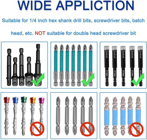 Drill Bit Extensions - 3Pcs 1/4 Inch Hex Shank Quick Release Magnetic Screwdriver Bits Holder Extender Set for All 1/4-Inch Drive Bits,2.3/4/6 Inch Length in Saudi Arabia