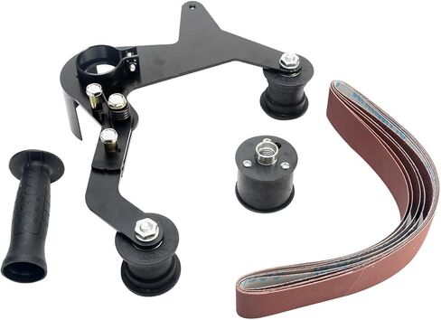 آلة الصنفرة، آلة الحزام الكاشطة، أداة تلميع ملحق لطحن الزوايا، ABS متين وسبائك الألومنيوم للأنابيب وأنابيب الكوع (أسود) in Kuwait