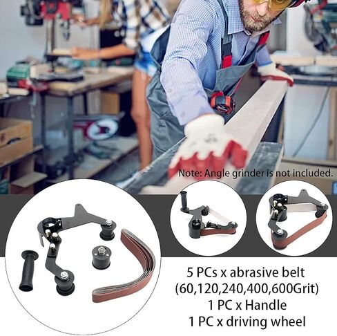 آلة الصنفرة، آلة الحزام الكاشطة، أداة تلميع ملحق لطحن الزوايا، ABS متين وسبائك الألومنيوم للأنابيب وأنابيب الكوع (أسود) in Kuwait