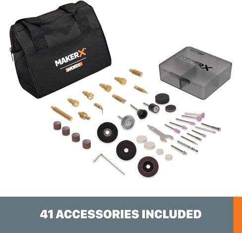 Worx MAKERX WX991L 3pc Crafting Tool Combo Kit - Rotary Tool + Angle Grinder + Wood & Metal Crafter in Saudi Arabia